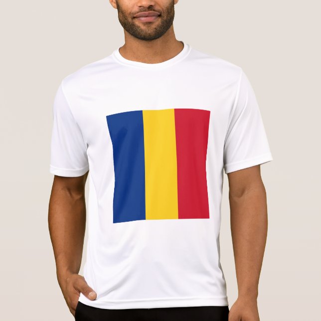 T-shirt Drapeau de Roumanie (Devant)