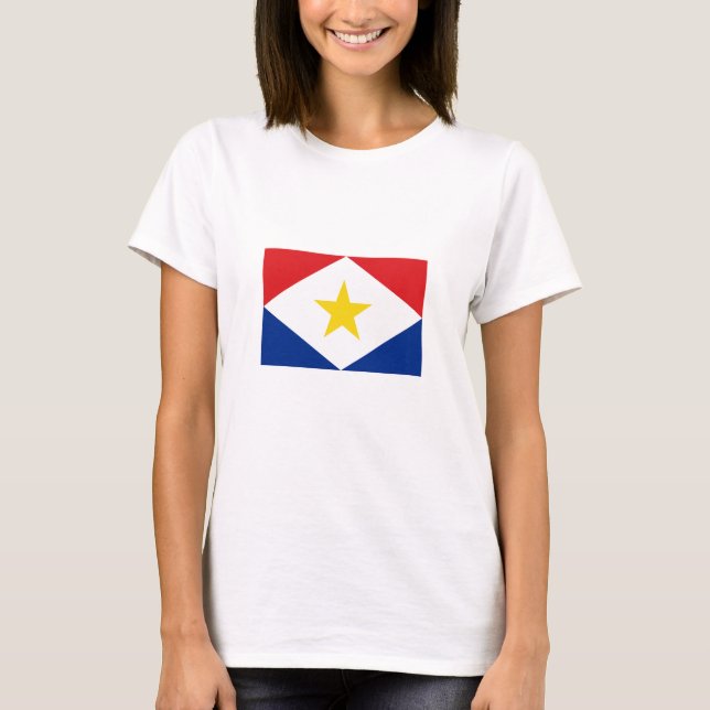 T-shirt Drapeau de Saba (Devant)