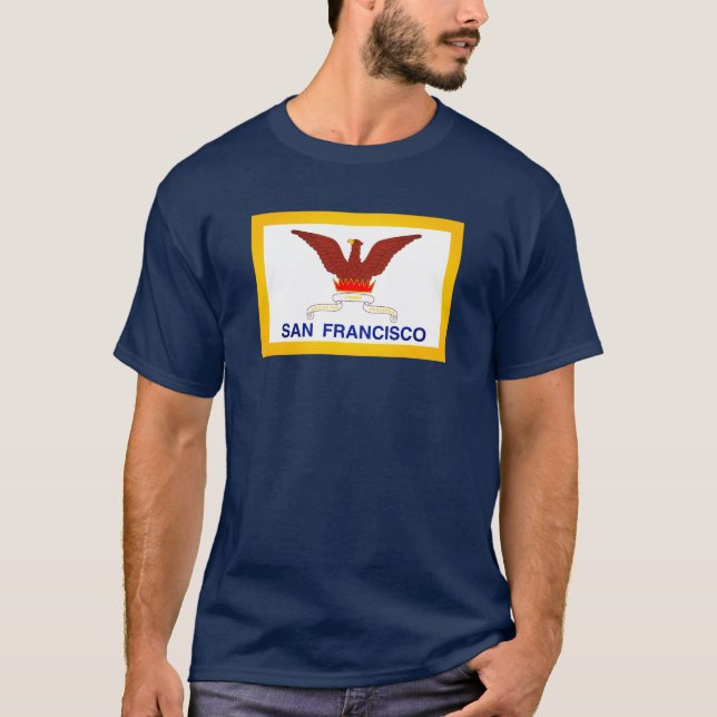 T-shirt Drapeau de San Francisco, Californie (Devant)