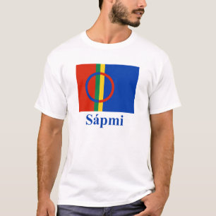 T-shirt Drapeau de Sapmi avec le nom dans Saami