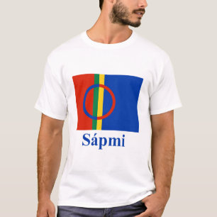 T-shirt Drapeau de Sapmi avec le nom dans Saami
