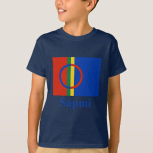 T-shirt Drapeau de Sapmi avec le nom dans Saami