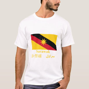 T-shirt Drapeau de Sarawak avec le nom