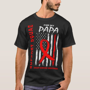 T-shirt Drapeau de sensibilisation à la maladie cardiaque 
