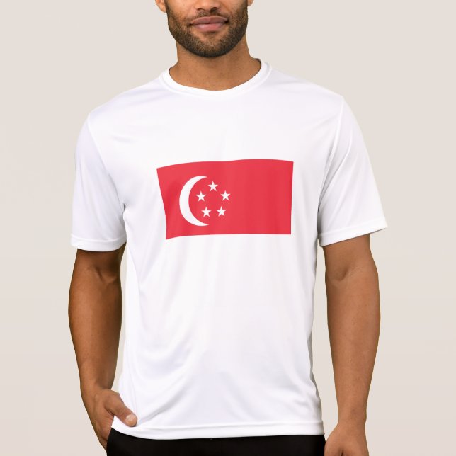 T-shirt Drapeau de Singapour (Devant)