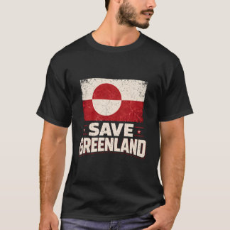 T-shirt Drapeau de souveraineté du Groenland à sauvegarder