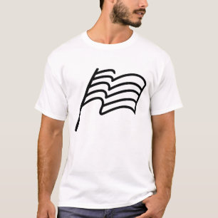 T-shirt Drapeau de sport de course minimal agitant