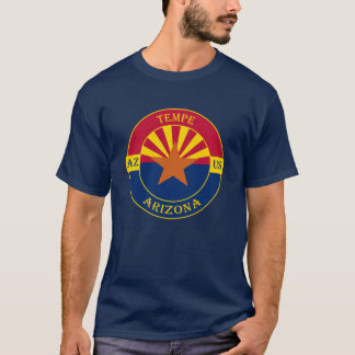 T-shirt Drapeau de Tempe Arizona USA Scellé Tampon Badge V