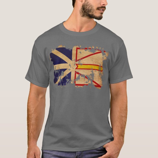 T-shirt Drapeau de Terre-Neuve (Devant)