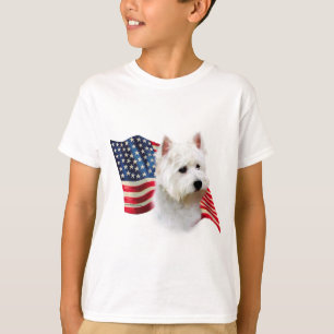T-shirt Drapeau de Terrier blanc de montagne occidentale