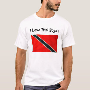 T-shirt DRAPEAU de TRINI, j'aime des garçons de Trini !