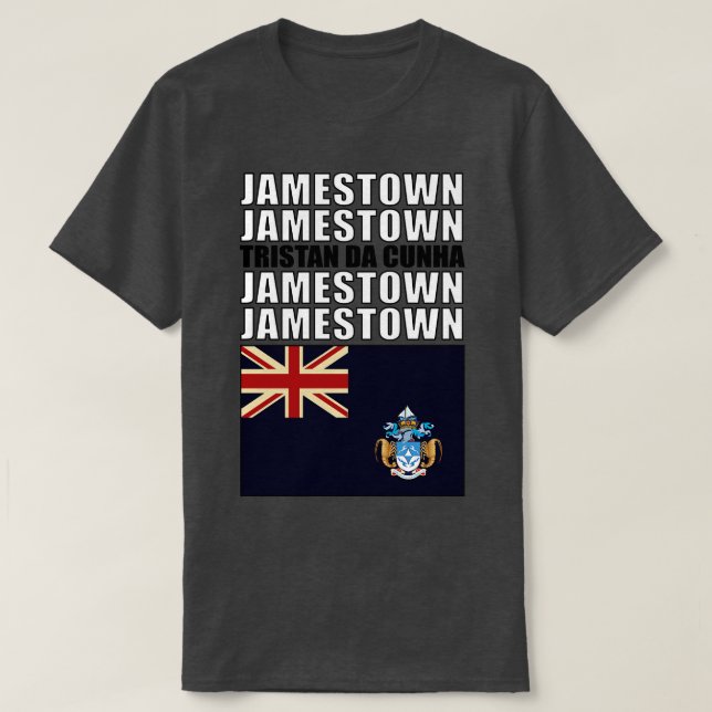 T-shirt Drapeau de Tristan da Cunha (Design devant)