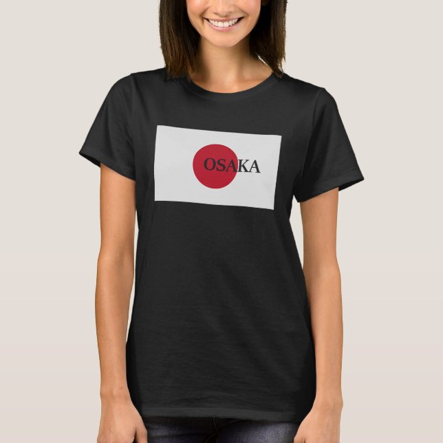 T-shirt Drapeau de voyage Japon Osaka Asie (Devant)