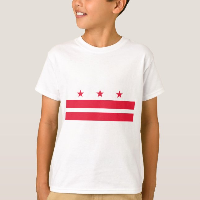 T-shirt Drapeau de Washington D.C. (District de Columbia) (Devant)