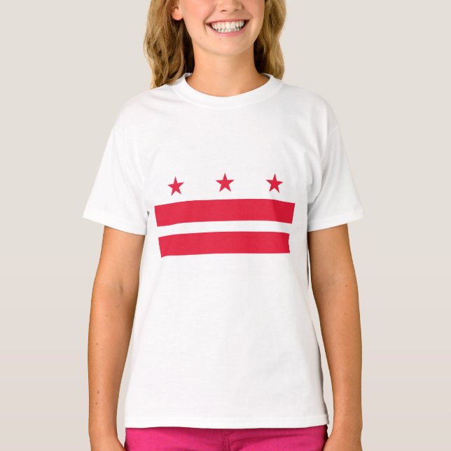 T-shirt Drapeau de Washington D.C. (District de Columbia) (Devant)