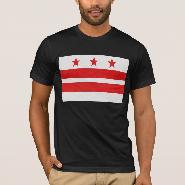 T-shirt Drapeau de Washington DC - District de Columbia (Devant)