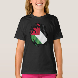 T-shirt Drapeau déchiré de Palestine