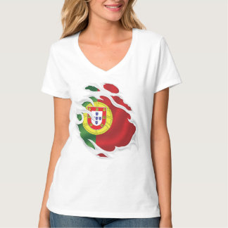T-shirt Drapeau déchiré du Portugal
