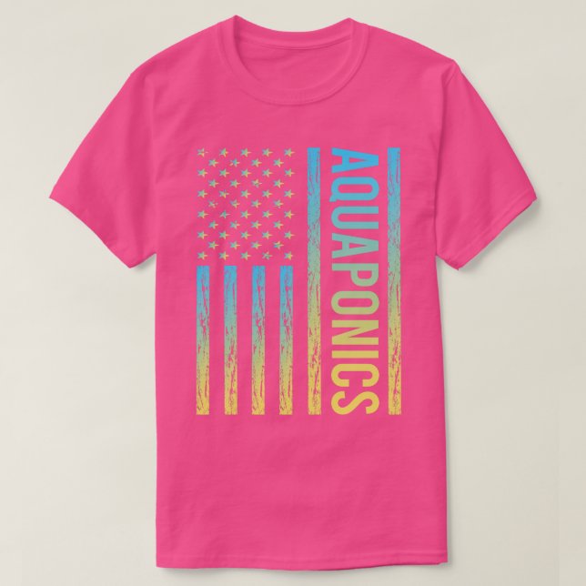T-shirt Drapeau dégradant 02 Aquaponics Aquaponic (Design devant)