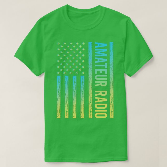 T-shirt Drapeau dégradé 02 Radio amateur Radio Ham Radio (Design devant)
