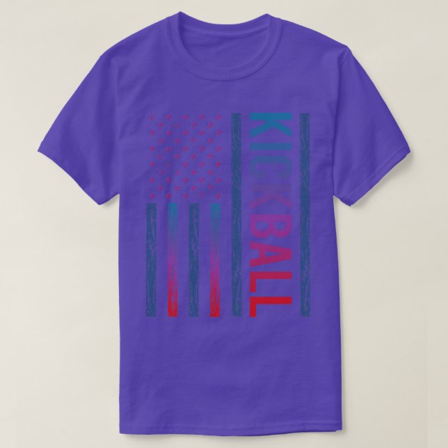 T-shirt Drapeau dégradé Kickball (Design devant)