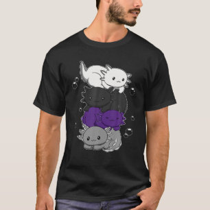 T-shirt Drapeau démisexuel Axolotl Pile Kawaii Pri
