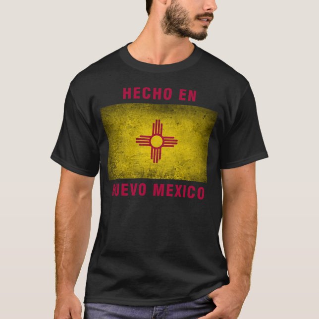 T-shirt - drapeau d'en Nuevo Mexique de Hecho (Devant)