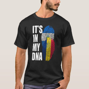 T-shirt Drapeau Dénommé Chadien Et Nicaragua