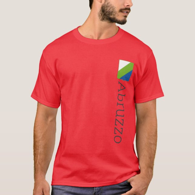 T-shirt Drapeau des Abruzzes (Italie) (Devant)