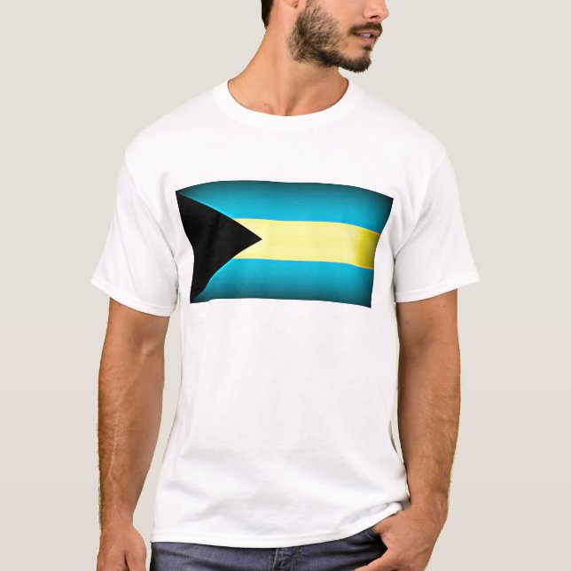 T-shirt Drapeau des Bahamas Arête sombre (Devant)
