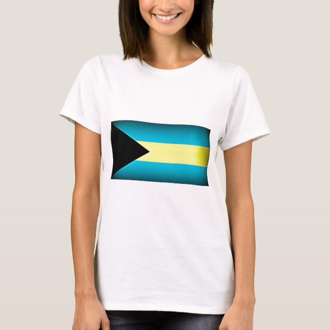 T-shirt Drapeau des Bahamas Arête sombre (Devant)