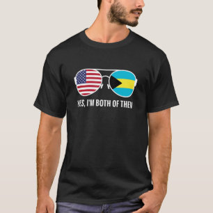 T-shirt Drapeau des Bahamas Lunettes de soleil Bahaméen Am