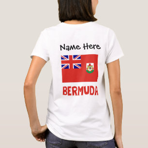 T-shirt Drapeau des Bermudes et Bermudien avec votre nom