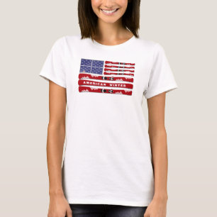 T-shirt Drapeau des Etats-Unis pour l'hiver