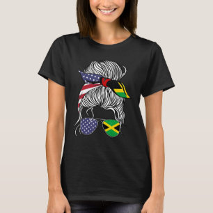 T-shirt Drapeau des femmes jamaïcaines jamaïcaines Jamaïqu