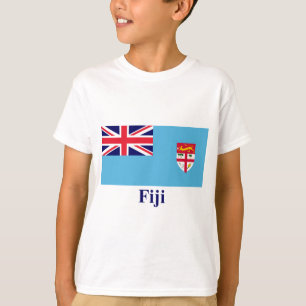 T-shirt Drapeau des Fidji avec le nom