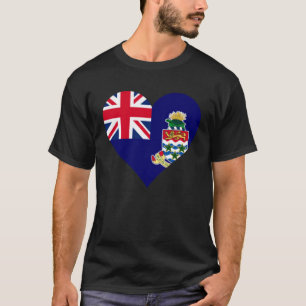 T-shirt Drapeau des îles Caïmans Coeur îles Caïmans Aimer 