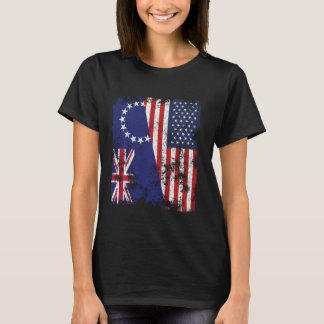 T-shirt Drapeau des Îles Cook - Demi-Américain