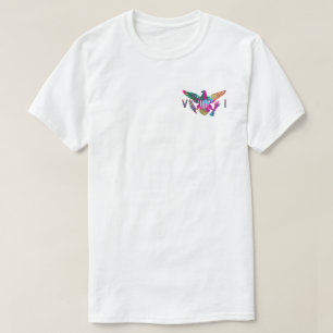 T-shirt Drapeau des îles Vierges américaines, Feuilles tro