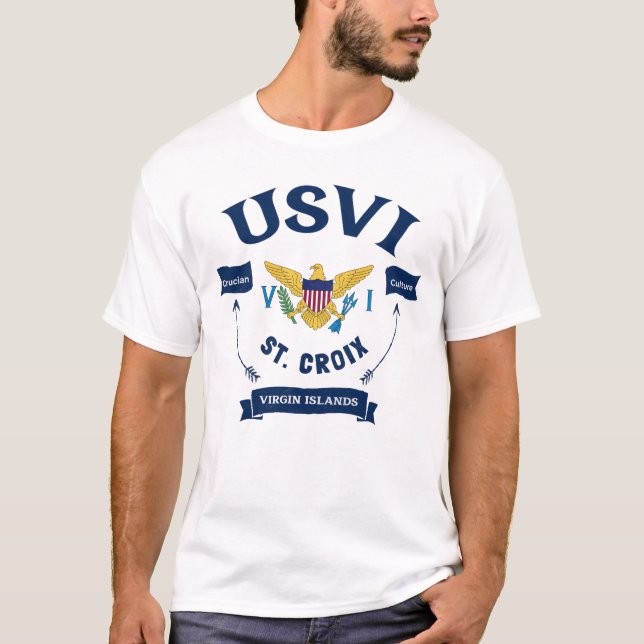 T-shirt Drapeau des îles Vierges américaines St. Croix USV (Devant)