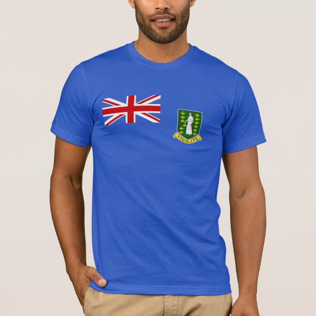 T-shirt Drapeau des îles Vierges britanniques (Devant)