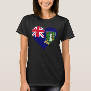 T-shirt Drapeau des îles Vierges britanniques Amour du coe