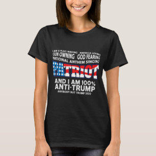 T-shirt Drapeau Des Patriotes Agitant Rouge Blanc Et Bleu 