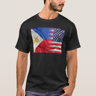 T-shirt Drapeau Des Philippines Aux Philippines - Racines
