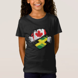 T-Shirt Drapeau des racines arrachées aux mains canadienne