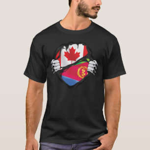 T-shirt Drapeau des racines arrachées des mains canadienne