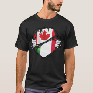 T-shirt Drapeau des racines arrachées des mains canadienne