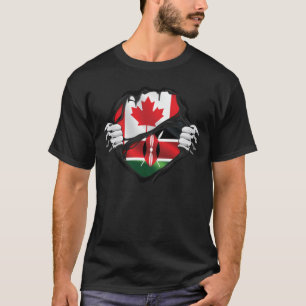 T-shirt Drapeau des racines arrachées des mains canadienne