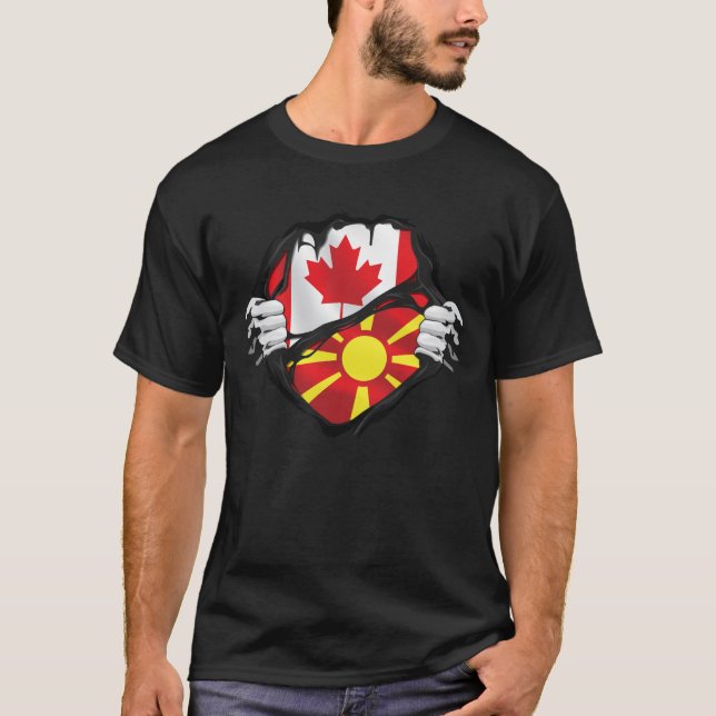 T-shirt Drapeau des racines arrachées des mains canadienne (Devant)