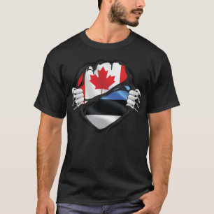 T-shirt Drapeau des racines arrachées des mains canadienne